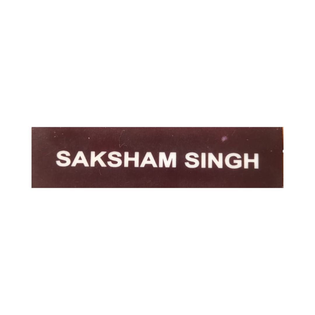 Plastic name tab