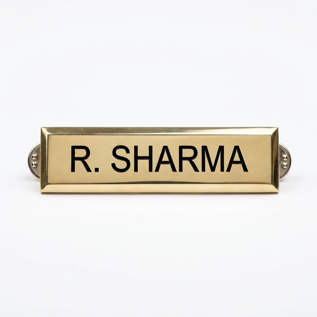 Custom Engraved Brass Uniform Nameplate
