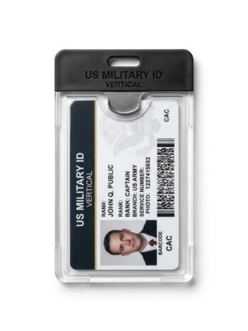 Clear Heavy-Duty Military ID Card Holder Sleeve