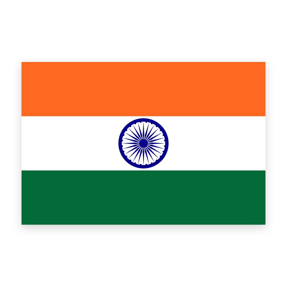 Indian Tricolour Flag Tactical Shoulder Patch (Pair)