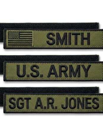 Velcro Embroidered Tactical Name Tape (Pack of 3)