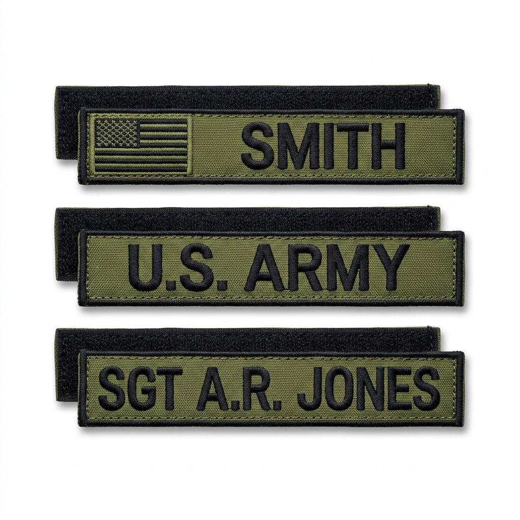 Velcro Embroidered Tactical Name Tape (Pack of 3)