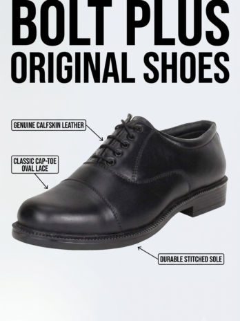BOLT PLUS BLACK OFFICE LEATHER SHOE