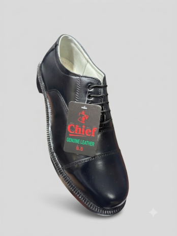 CHIEF LEATHER BLACK SHOE