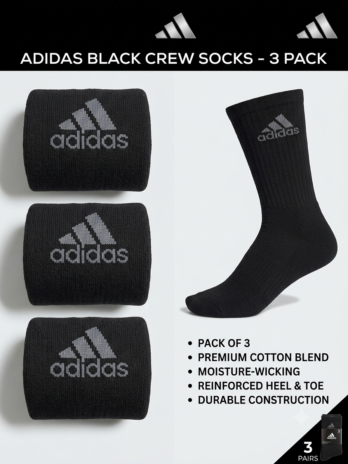 Black winter socks pack of 3