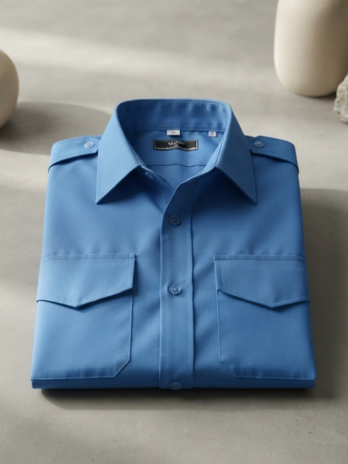 IAF sky blue winter shirt full sleeves (Premium) – XL (42)
