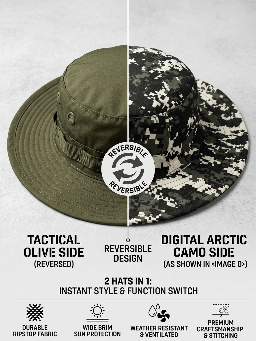 IAF ROUND REVERSIBLE CAMOFLAUGE CAP - Image 2