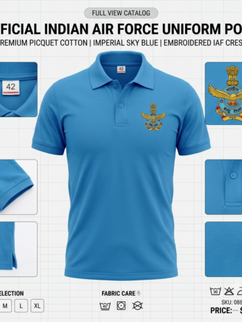 Indian air force pt t shirt sky blue