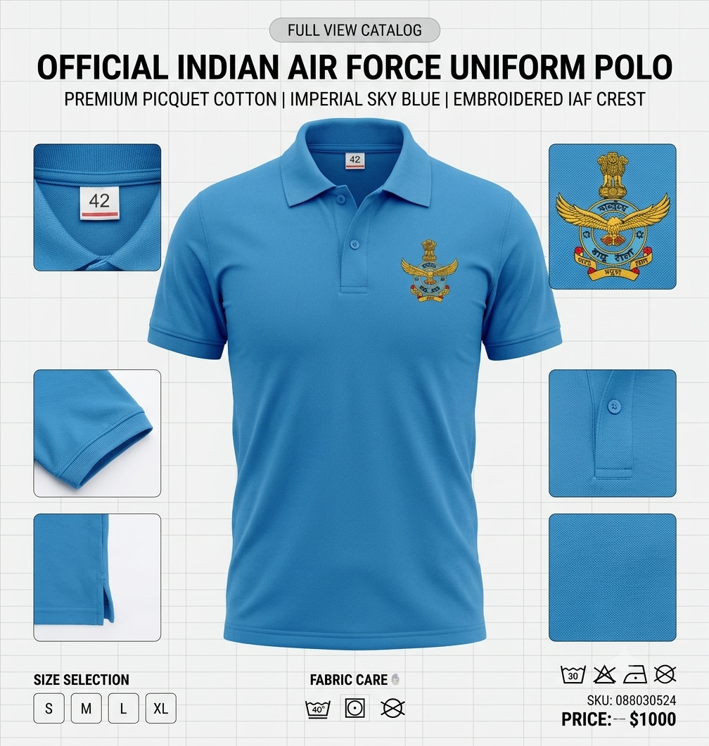 Indian air force pt t shirt sky blue