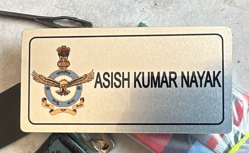 INDIAN AIR FORCE METALLIC OVERALL NAME TAB